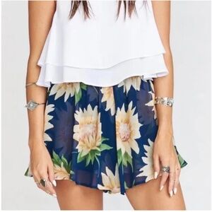 Show Me Your MuMu Navy Floral Women's Shorts